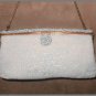 1930's Vintage White Beaded Evening Purse made in France for C & M CARON