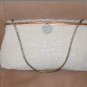 1930's Vintage White Beaded Evening Purse made in France for C & M CARON