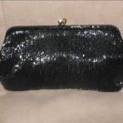 Vintage Shimmering Black Beaded Evening Clutch Purse