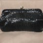Vintage Shimmering Black Beaded Evening Clutch Purse