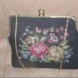 Vintage 1940's Needlepoint Petit-Point Tapestry Evening Purse