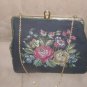 Vintage 1940's Needlepoint Petit-Point Tapestry Evening Purse