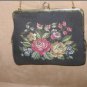 Vintage 1940's Needlepoint Petit-Point Tapestry Evening Purse