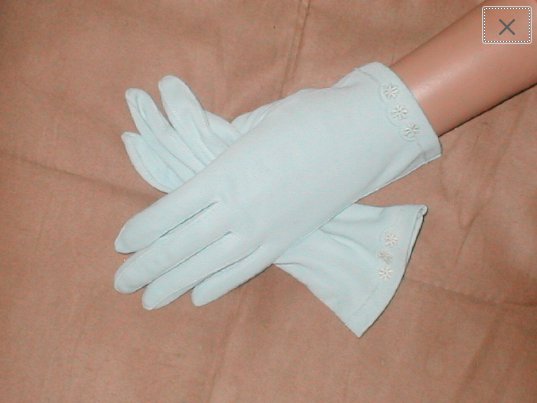 Vintage 1960's pale light-blue Dress Gloves by Stetson