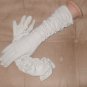 Vintage 1950's TAUPE nylo-cotton Long Evening Gloves by FOWNES