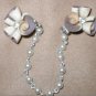 Vintage 1950's Pearl Sweater Guard Clip Chain