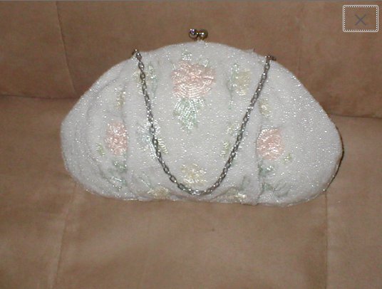 Vintage 1950's Pastel Micro-Beaded Evening Purse made in Paris