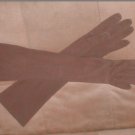 Vintage 1950's light-brown Nylasuede Long Dress Gloves