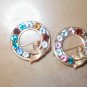 Vintage signed Van Dell Brooches - Rhinestone Wreath - 1/20 12 kt gold- lot of 2