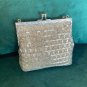 Vintage 1960's Silver Beaded Evening Bag Purse by Walborg