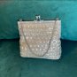 Vintage 1960's Silver Beaded Evening Bag Purse by Walborg
