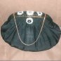 1930's Vintage Black & White Beaded Silk Taffeta Evening Purse by CHARLET