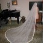 Vintage IVORY cathedral length Venice Lace Mantilla Bridal Veil