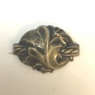 Antique Victorian Pewter Mourning Pin Brooch
