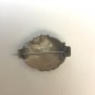 Antique Victorian Pewter Mourning Pin Brooch