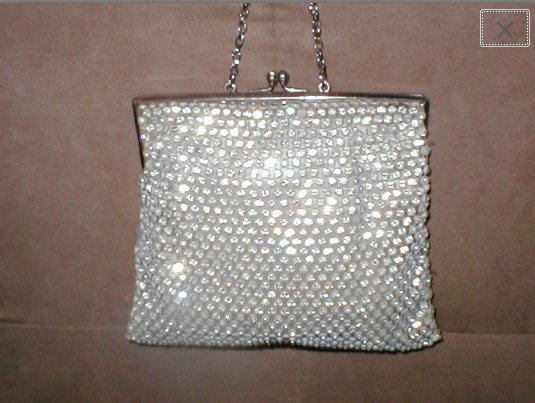 Vintage 1950's Rhinestone Covered Evening Purse