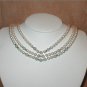 Vintage 1940's Triple Strand faux Pearl and Moonstone Necklace
