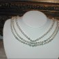 Vintage 1940's Triple Strand faux Pearl and Moonstone Necklace