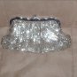 Vintage `1940's WHITING & DAVIS Silver Metal Mesh Clutch Purse