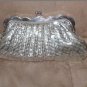 Vintage `1940's WHITING & DAVIS Silver Metal Mesh Clutch Purse