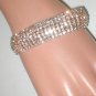 Vintage Rhinestone - Gold Wide Dome Bracelet