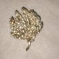 1960's Vintage Green Rhinestone Brooch Pin