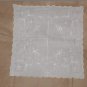 RARE Vintage 1950's White Linen with Embroidery Handkerchief