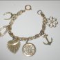 Vintage 1950's Goldtone Charm Bracelet