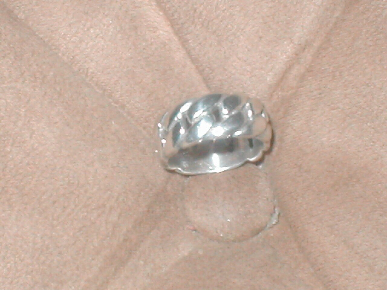 Men's Sterling Silver Biker Chain Band Ring size 11