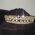 Magnificent ROSE GOLD with Rhinestone & Pearl Tiara Crown