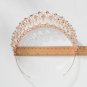 Magnificent ROSE GOLD with Rhinestone & Pearl Tiara Crown