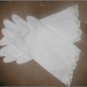 Vintage 1950's off-white Cotton Dress Gloves with Pearls
