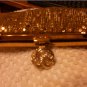 Vintage 1940's Whiting & Davis GOLD Metal-Mesh Clutch Purse with Rhinestone Clas