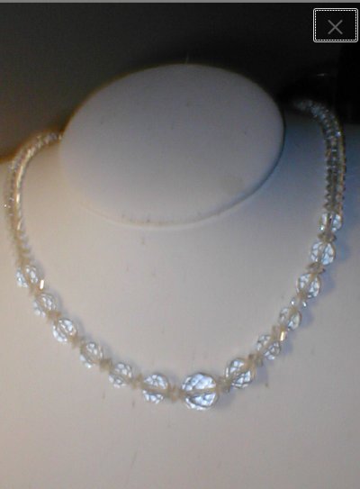 1940's Vintage Clear Crystal Necklace