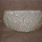 1950's Vintage IVORY Beaded Evening Clutch Purse