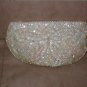 1950's Vintage IVORY Beaded Evening Clutch Purse