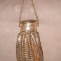 Antique Whiting & Davis Gold Metal Mesh Purse with gate-top
