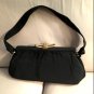 Vintage 1940's Black Silk Handbag
