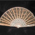 1950's Vintage GOLD Lace Spanish Folding Fan