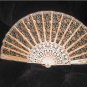 1950's Vintage GOLD Lace Spanish Folding Fan