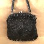 Vintage 1950's Black Beaded Evening Purse by Walborg