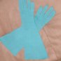 Vintage 1940's Evening-Blue Cotton Dress Gloves by Crescendoe