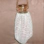 Vintage Gate Top Whiting & Davis White Enamel metal bead-mesh Purse