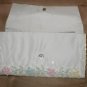 Vintage 1950's White Clutch Purse with Pastel Beading