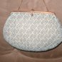 Vintage 1970's bronze and white Beaded Evening Purse made in France for NiemanMa