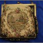 Antique Vintage 1930's Needlepoint Tapestry Evening Purse