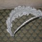 Beaded White Alencon Lace Bridal Headpiece