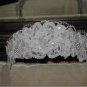 Beaded White Alencon Lace Bridal Headpiece