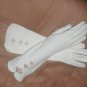 Vintage 1940's White Cotton 3/4 length Dress Gloves by Max Mayer