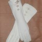 Vintage 1940's White Cotton 3/4 length Dress Gloves by Max Mayer